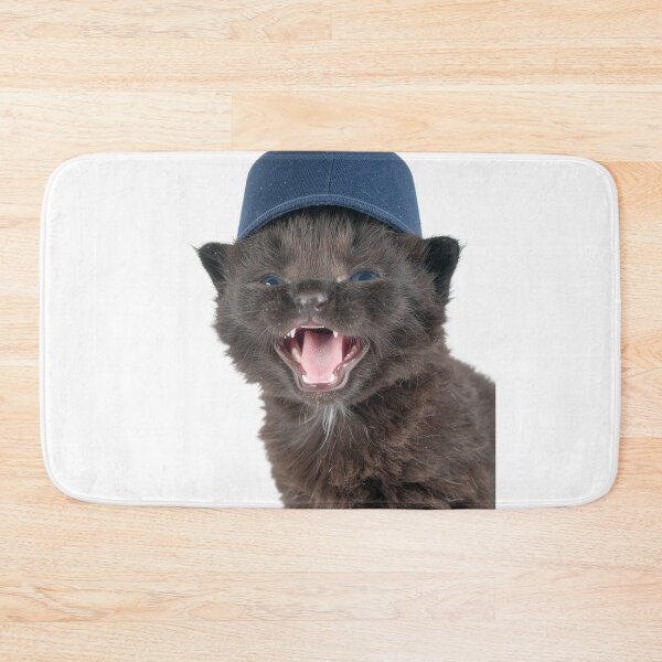 Item preview, Rebellious Black Kitten in Baseball Cap Poster - Spicy Street Cat Sticker - Hypebeast Void Kitten Graphic for Streetwear designed and sold by WildGentlemen.