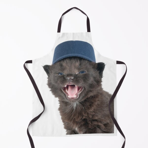 Item preview, Rebellious Black Kitten in Baseball Cap Poster - Spicy Street Cat Sticker - Hypebeast Void Kitten Graphic for Streetwear designed and sold by WildGentlemen.