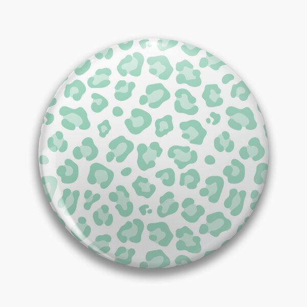 Item preview, White and Mint leopard print designed and sold by pattern-archive.