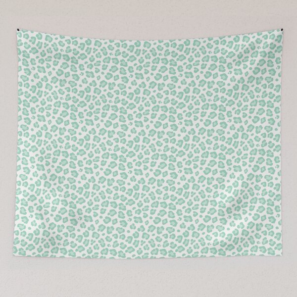 Item preview, White and Mint leopard print designed and sold by pattern-archive.