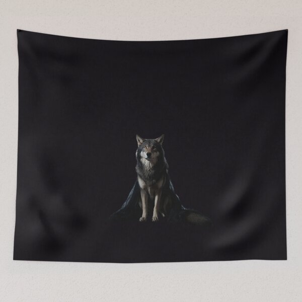 Item preview, Lone Wolf Standing in Empty Cathedral designed and sold by GeoWhimsy Studio.