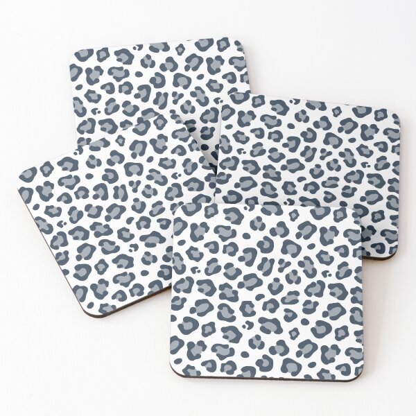 Item preview, White and Navy leopard print designed and sold by pattern-archive.