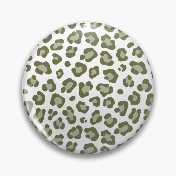 Item preview, White and Olive leopard print designed and sold by pattern-archive.