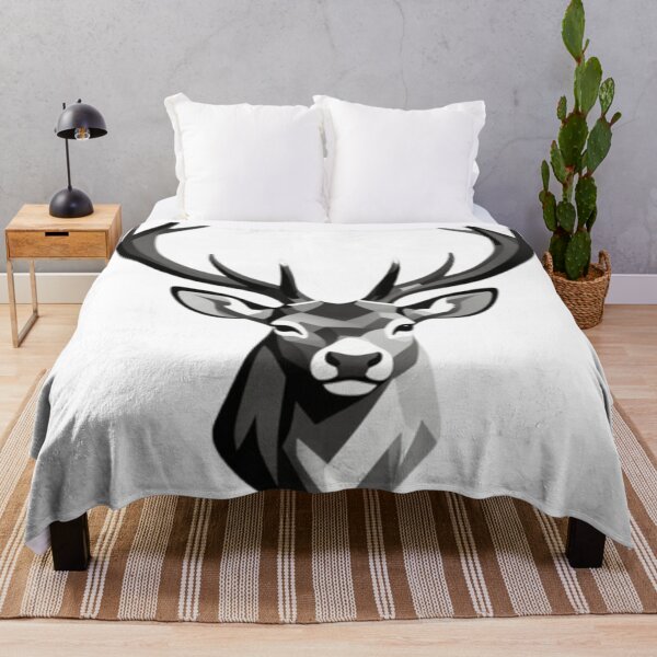Item preview, Geometric Deer Head Monochrome designed and sold by RandomWalker.