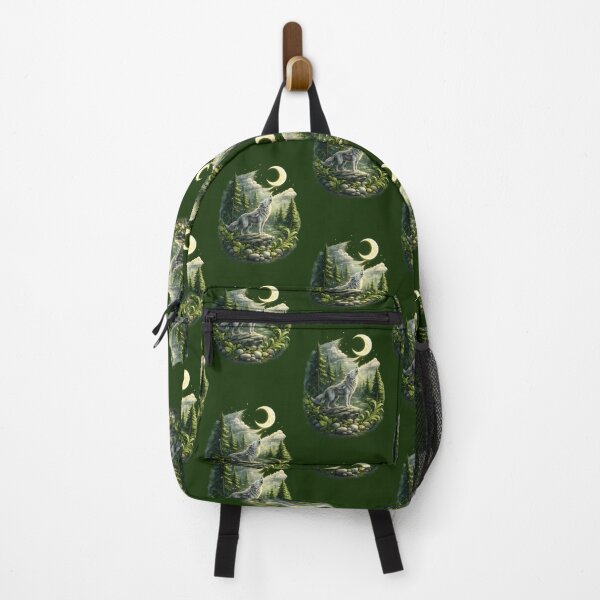 Item preview, Howling Wolf in Moonlit Forest – Wilderness Wildlife Art designed and sold by GGAUL.