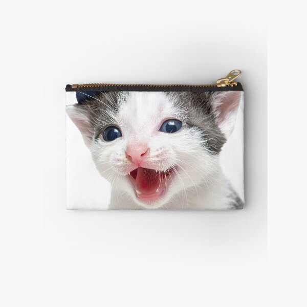 Item preview, Joyful Curious Kitten in Cap Poster - Happy Smiling Baby Cat Sticker - Positive Energy Pet Graphic for Home Decor designed and sold by WildGentlemen.