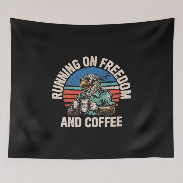 Item preview, Ruining on Freedom and Coffee – Sarcastic Typography Design designed and sold by Original1977.