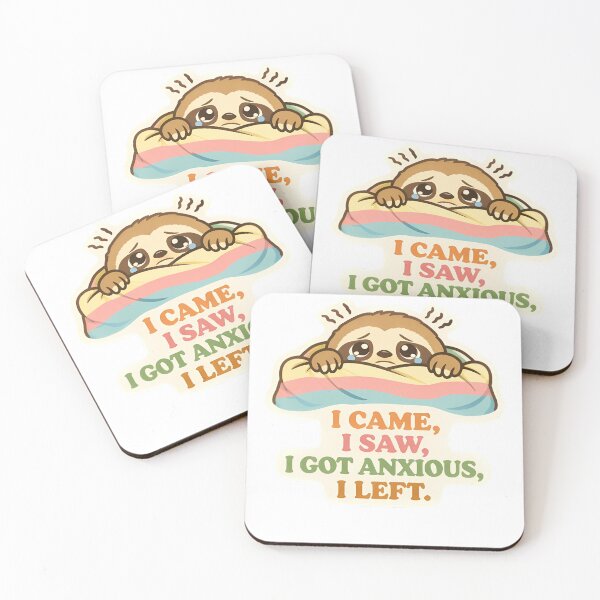 Item preview, I Came I Saw I Got Anxious I Left Funny Sloth Sticker⁠ designed and sold by MIROUZ2000.