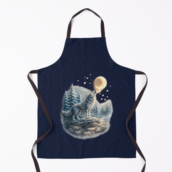 Item preview, Howling Wolf in Moonlit Forest – Wilderness Wildlife Art designed and sold by GGAUL.