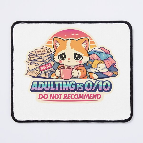 Item preview, Adulting Is 0 10 Do Not Recommend Funny Corporate Cat Sticker designed and sold by MIROUZ2000.