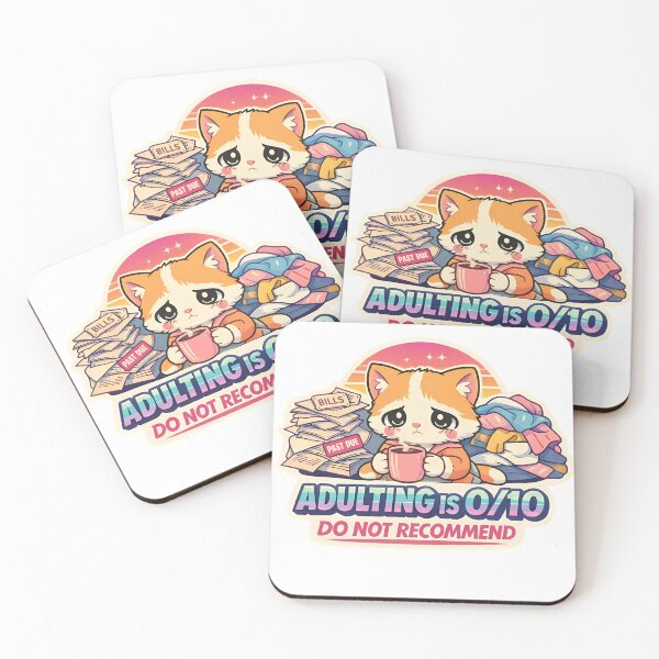 Item preview, Adulting Is 0 10 Do Not Recommend Funny Corporate Cat Sticker⁠ designed and sold by MIROUZ2000.