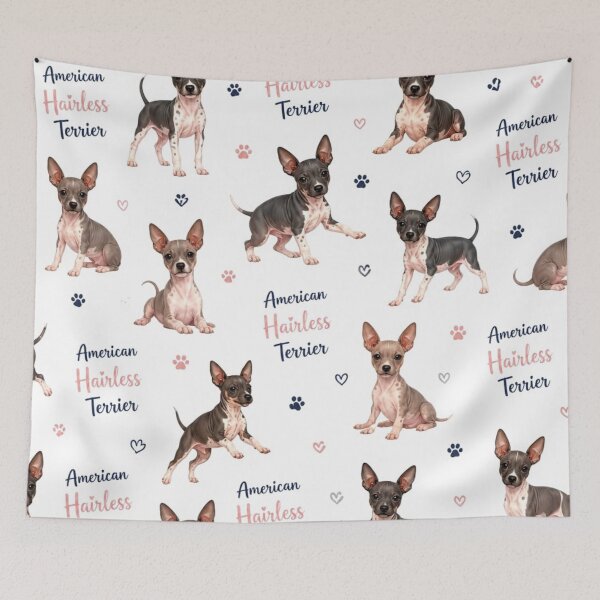 Item preview, Charming American Hairless Terrier Pattern designed and sold by Wags & Tails.