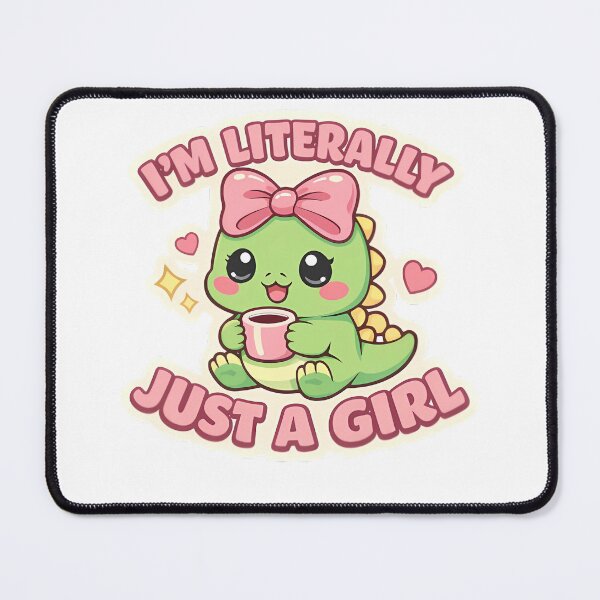 Item preview, Im Literally Just A Girl Funny Dinosaur Pink Bow Sticker⁠ designed and sold by MIROUZ2000.