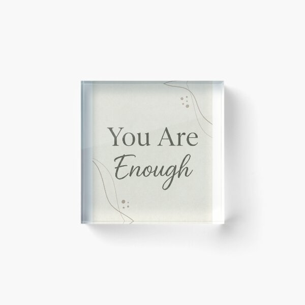 Item preview, ​You Are Enough Minimalist Boho Typography Print designed and sold by drhett09.