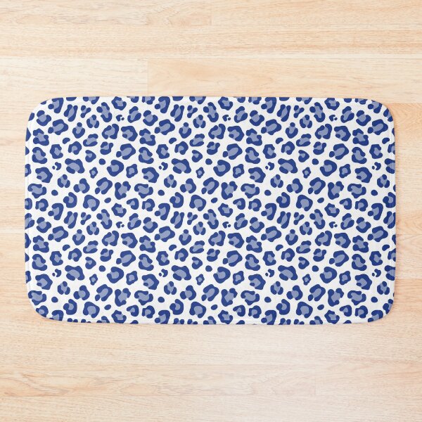 Item preview, White and Royal Blue leopard print designed and sold by pattern-archive.