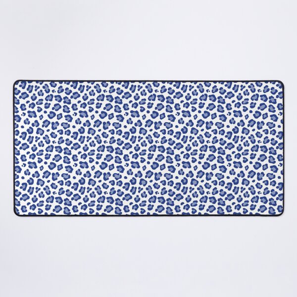 Item preview, White and Royal Blue leopard print designed and sold by pattern-archive.