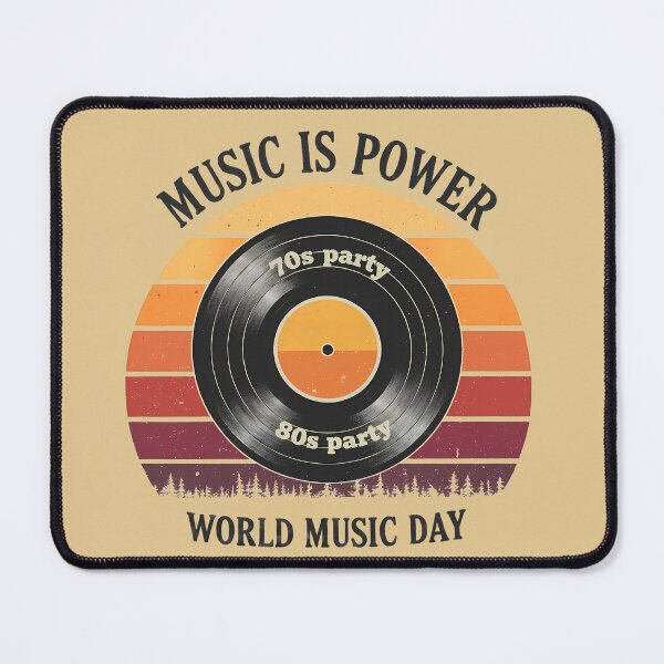 Item preview, Retro Vinyl Design - World Music Day designed and sold by Art-Arcade6.