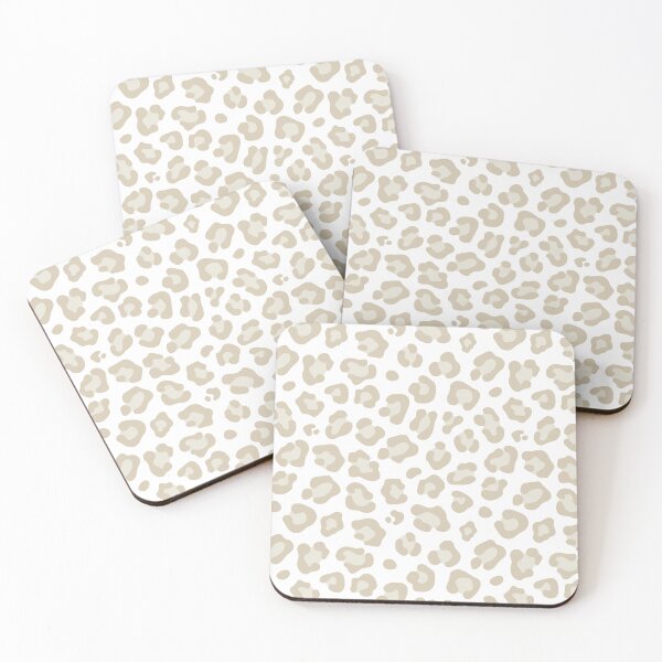 Item preview, White and Sand leopard print designed and sold by pattern-archive.