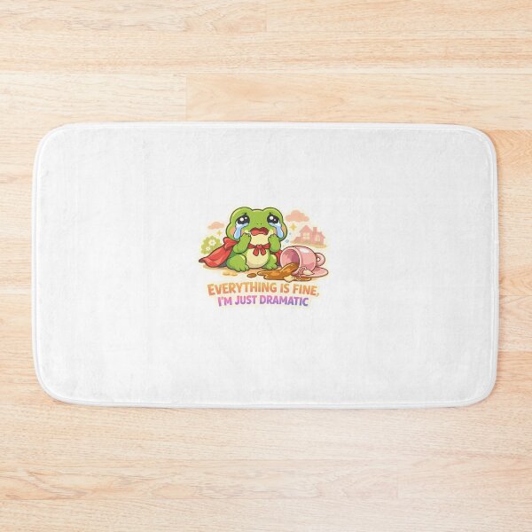 Item preview, Everything Is Fine Im Just Dramatic Funny Frog Sticker⁠ designed and sold by MIROUZ2000.