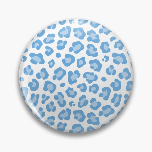Item preview, White and Sky Blue leopard print designed and sold by pattern-archive.
