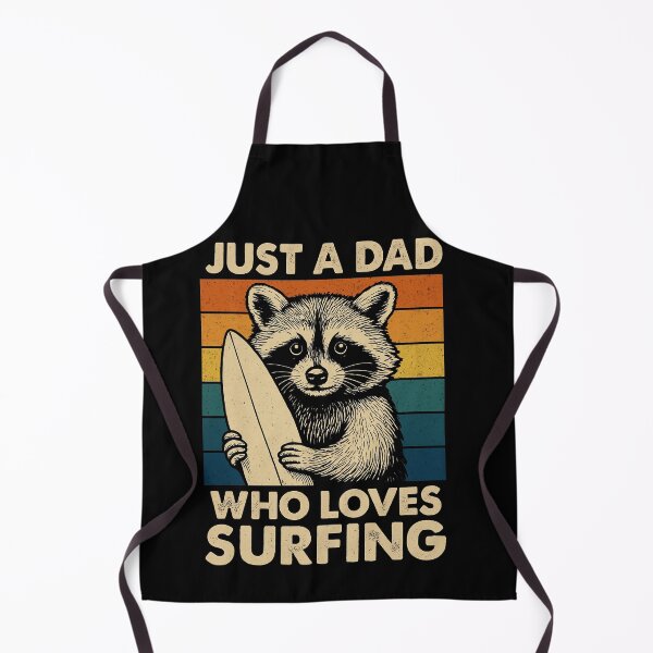 Item preview, Just A Dad Who Loves Surfing Raccoon Father Surfer designed and sold by SofenArt.