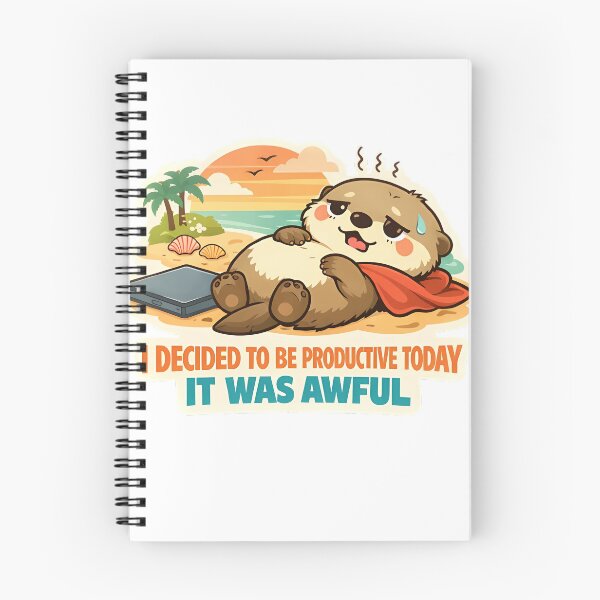 Item preview, I Decided To Be Productive Today It Was Awful Otter Sticker⁠ designed and sold by MIROUZ2000.