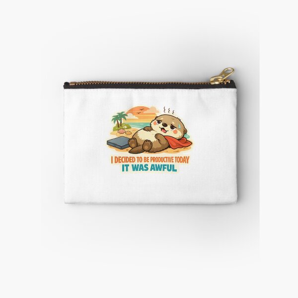 Item preview, I Decided To Be Productive Today It Was Awful Otter Sticker⁠ designed and sold by MIROUZ2000.