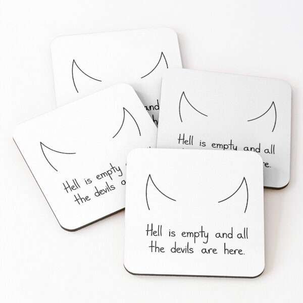 Item preview, Hell Is Empty Shakespeare Quote Minimalist Art designed and sold by Mooi Studio.