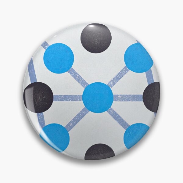 Item preview, Abstract Connected Network - Minimalist Geometric Blue and Black Constellation designed and sold by angelisart.