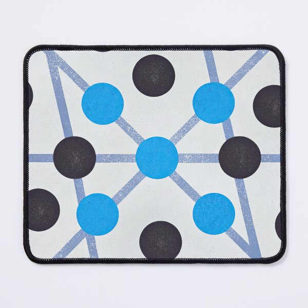 Item preview, Abstract Connected Network - Minimalist Geometric Blue and Black Constellation designed and sold by angelisart.