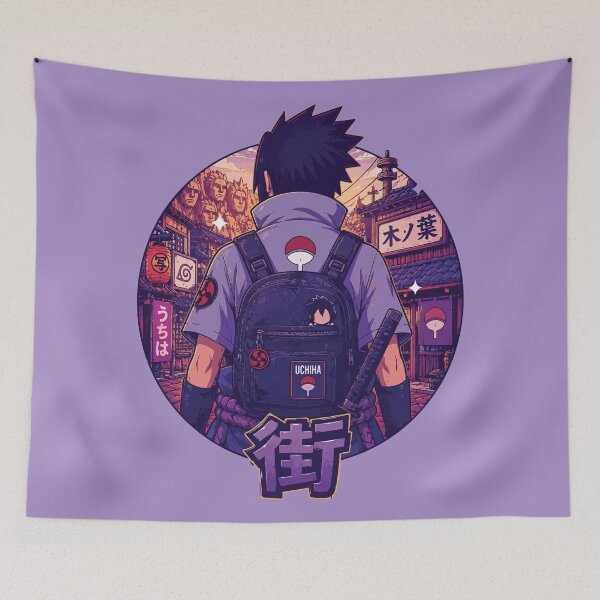 Item preview, Sasuke Uchiha Streetwear Ninja Aesthetic designed and sold by BrownHorse90s.