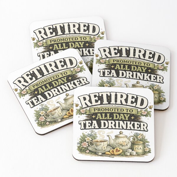 Item preview, Retired Promoted To All Day Tea Drinker designed and sold by CozyRetirementGifts.
