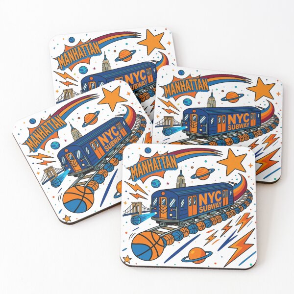 Item preview, NYC Subway Basketball Express - Manhattan Cosmic Pop Art T-Shirt designed and sold by RDproject.