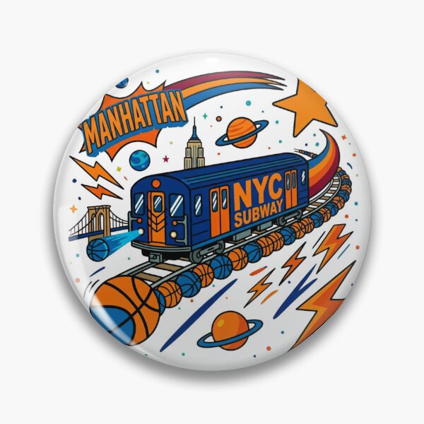 Item preview, NYC Subway Basketball Express - Manhattan Cosmic Pop Art T-Shirt designed and sold by RDproject.