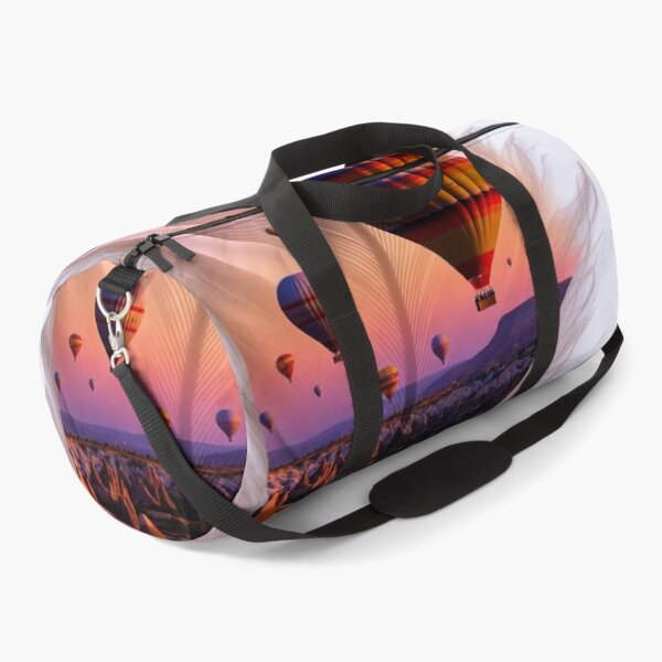 Item preview, Cappadocia Feather Art | Hot Air Balloon Travel Illustration designed and sold by GalleryPeak.