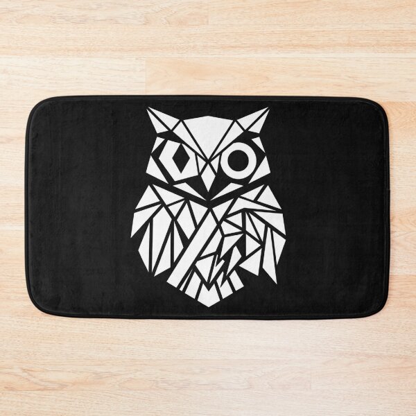 Item preview, Geometric Owl White Low Poly Geometric Wildlife Graphic Vintry Off designed and sold by VintryOff.