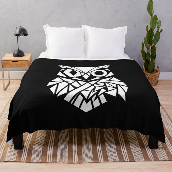 Item preview, Geometric Owl White Low Poly Geometric Wildlife Graphic Vintry Off designed and sold by VintryOff.
