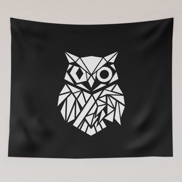 Item preview, Geometric Owl White Low Poly Geometric Wildlife Graphic Vintry Off designed and sold by VintryOff.