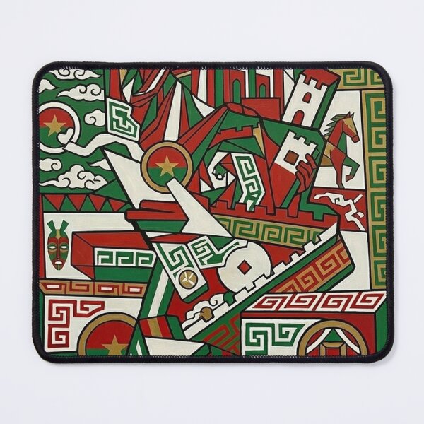 Item preview, **Title:** > Burkina Faso Cubist Art Poster – African Art Wall Decoration – ZK PRO designed and sold by zalakopro.