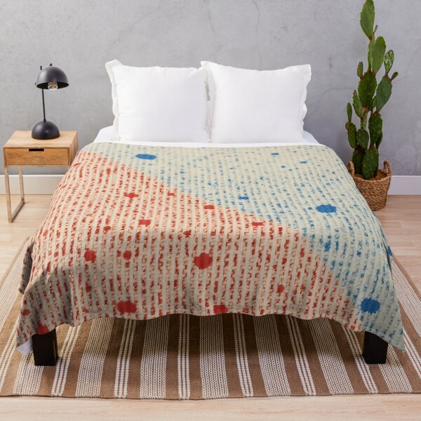 Item preview, Abstract Diagonal Divide - Red and Blue Ink Splatter Pattern designed and sold by angelisart.