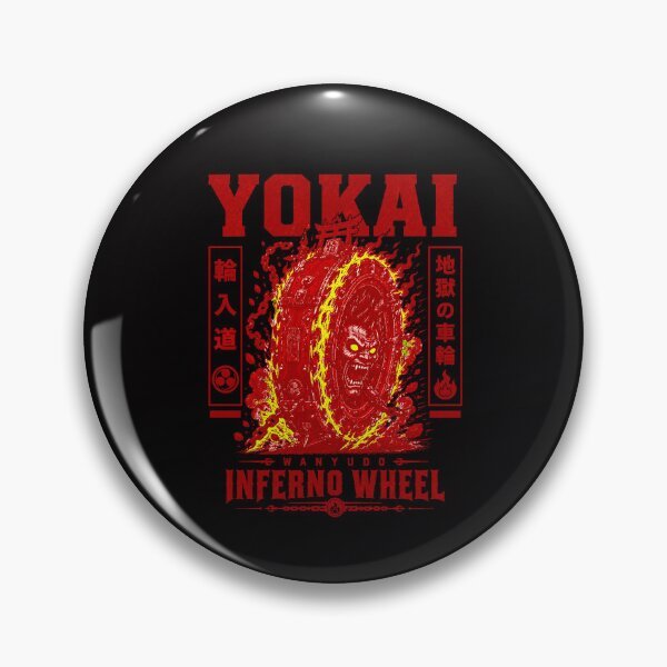 Item preview, Futuristic Wanyūdō Inferno Wheel Cyber Yokai designed and sold by CoolCrazyQuirky.