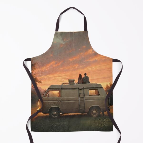 Item preview, Sunset Vanlife Romance - Retro Camper Adventure Art designed and sold by Melian Vintage.