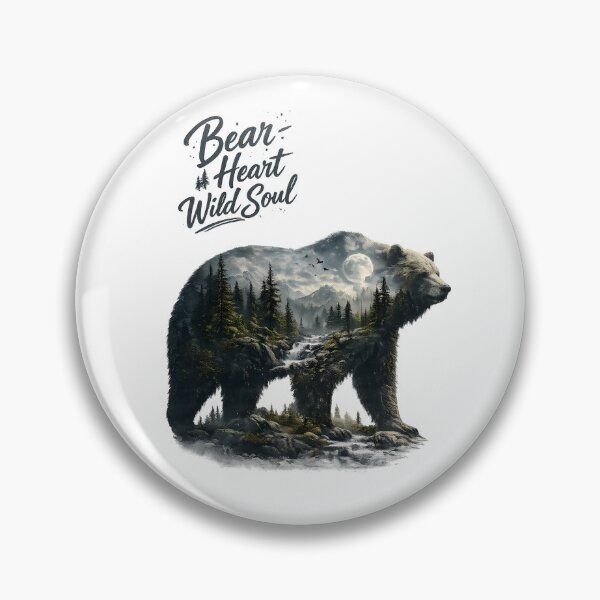 Item preview, Bear Heart Wild Soul – Majestic Bear Nature Design designed and sold by GGAUL.
