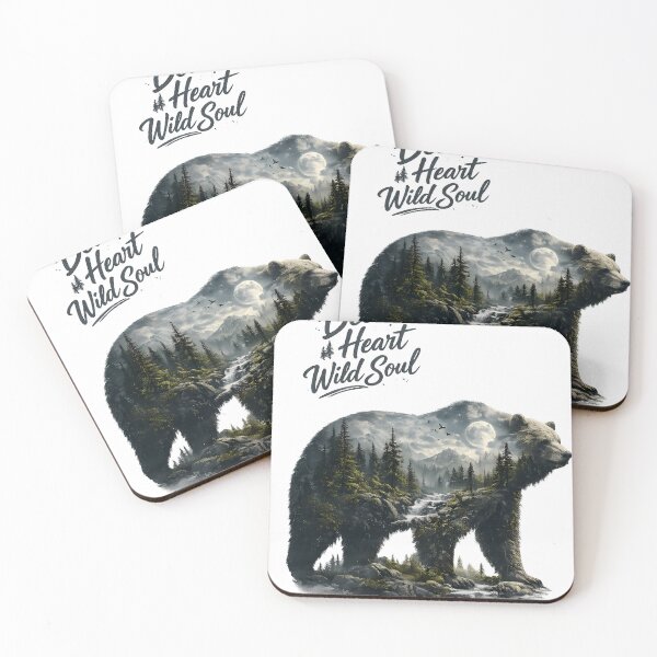 Item preview, Bear Heart Wild Soul – Majestic Bear Nature Design designed and sold by GGAUL.