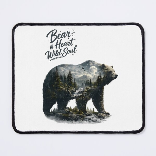 Item preview, Bear Heart Wild Soul – Majestic Bear Nature Design designed and sold by GGAUL.