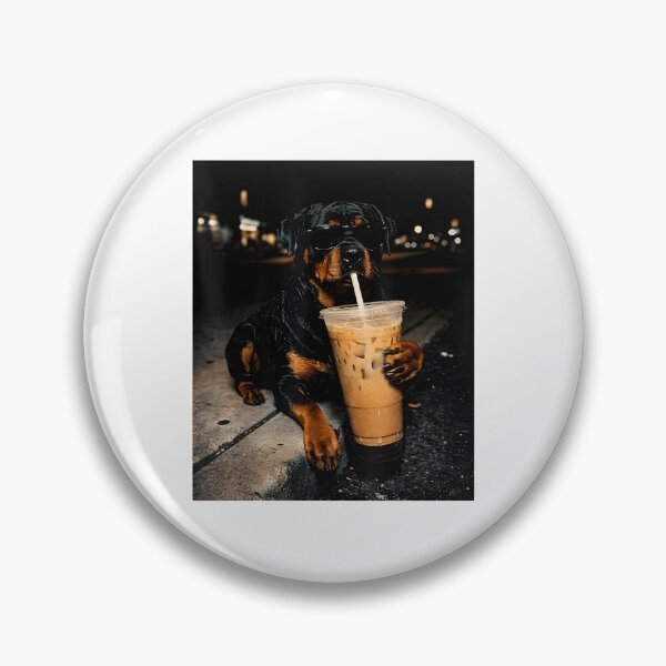 Item preview, Rottweiler Drinking Iced Coffee designed and sold by Nonconformking.