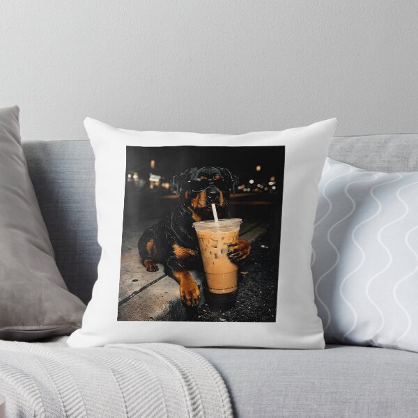 Item preview, Rottweiler Drinking Iced Coffee designed and sold by Nonconformking.