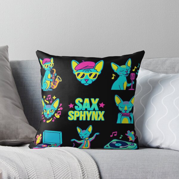 Item preview,  Sax Sphynx - Music Cat Sticker Pack - Tee - Light Version designed and sold by RedStreamStudio.