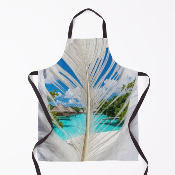 Item preview, Maldives Feather Art | Tropical Paradise Travel Illustration designed and sold by GalleryPeak.