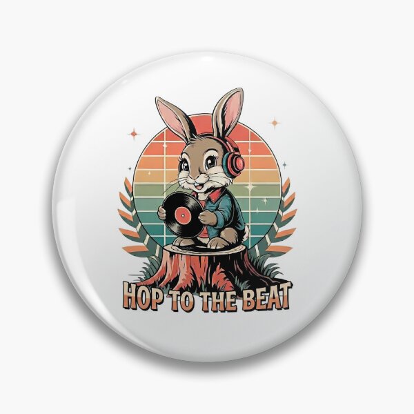 Item preview, Retro DJ Bunny with Vinyl Record   - World Music Day designed and sold by Art-Arcade6.